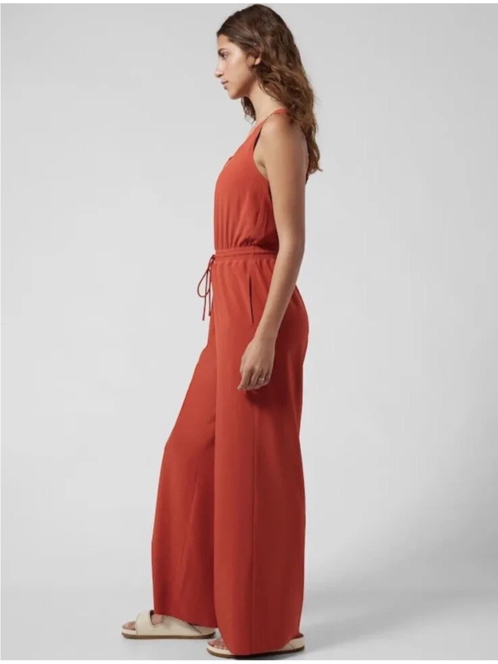 Athleta Savannah Red Current Jumpsuit Size 2